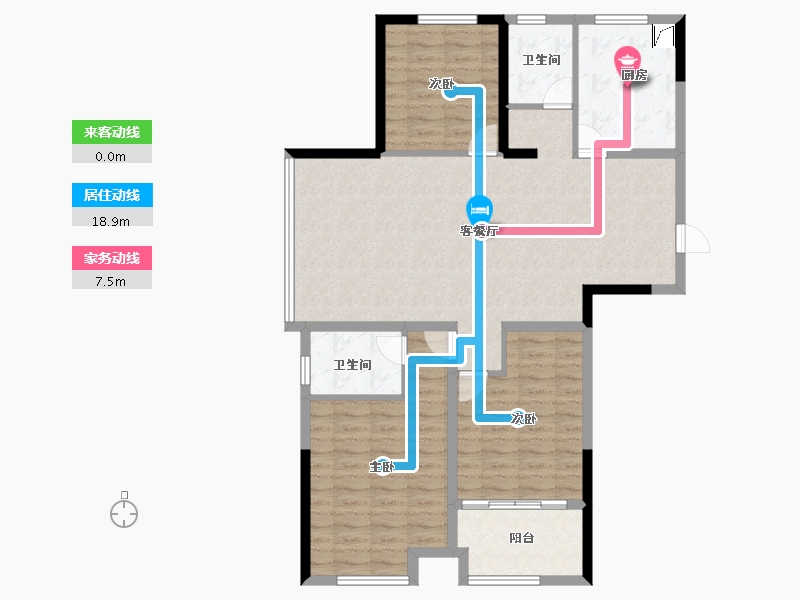 辽宁省-阜新市-东盛·阳光新城-108.00-户型库-动静线