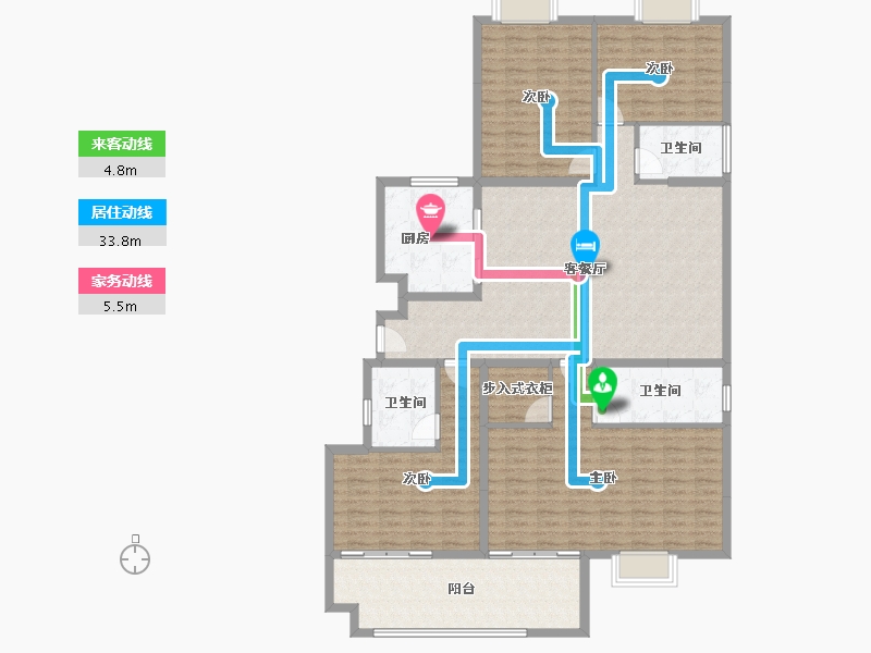 四川省-南充市-天恒蘭臺壹号-162.87-户型库-动静线