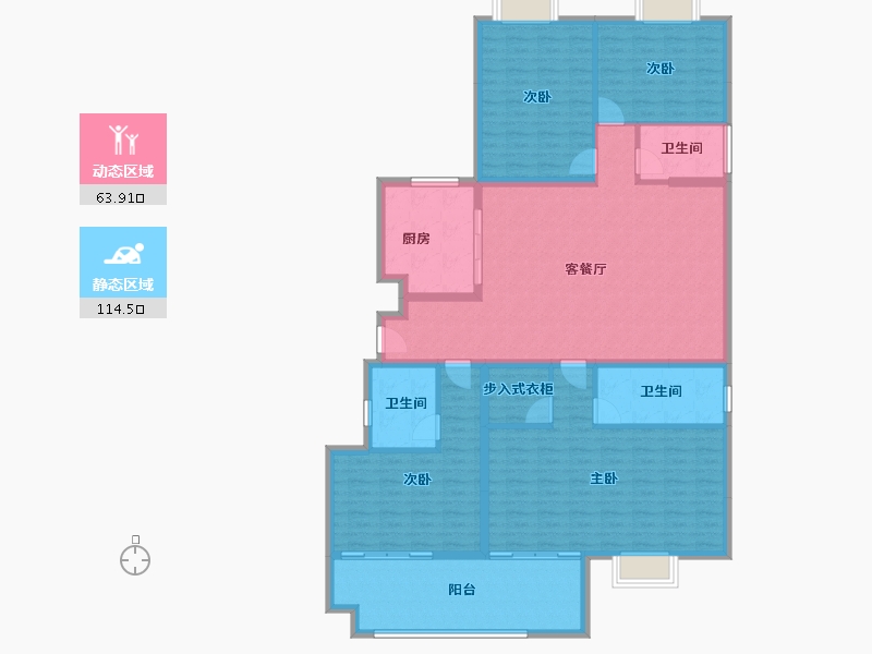 四川省-南充市-天恒蘭臺壹号-162.87-户型库-动静分区