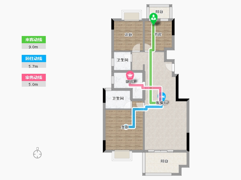 四川省-南充市-天恒蘭臺壹号-92.40-户型库-动静线