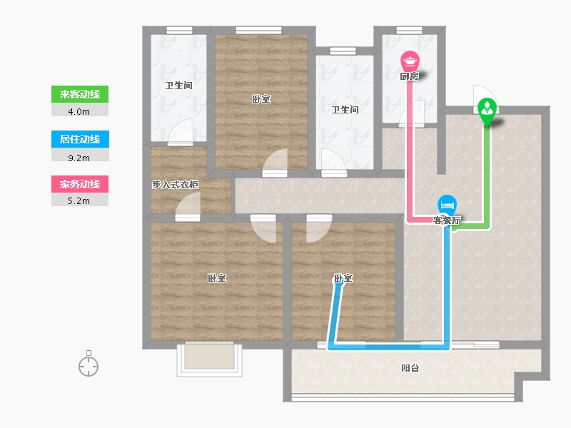 山东省-泰安市-智谷·时代云著-103.16-户型库-动静线