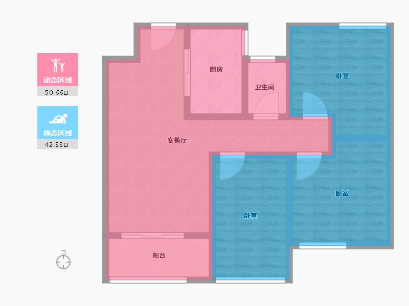 山东省-菏泽市-城建翰林华庭-82.41-户型库-动静分区