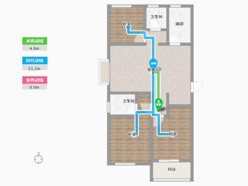 山东省-菏泽市-城建翰林华庭-101.60-户型库-动静线