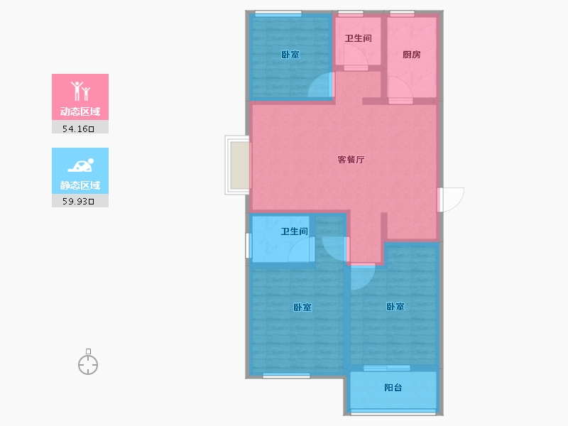 山东省-菏泽市-城建翰林华庭-101.60-户型库-动静分区