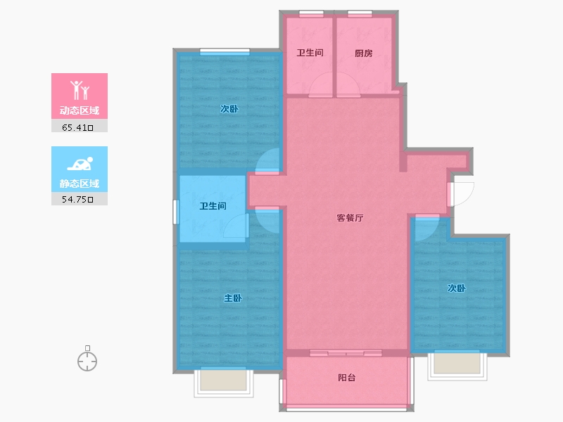 山东省-菏泽市-颐江南-108.00-户型库-动静分区