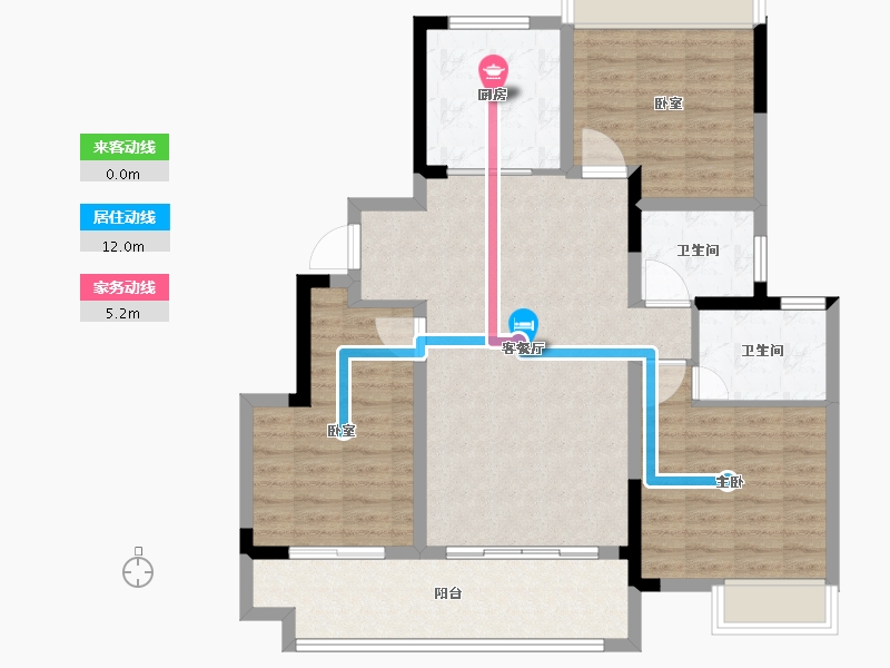 安徽省-阜阳市-阜南华安城-97.69-户型库-动静线