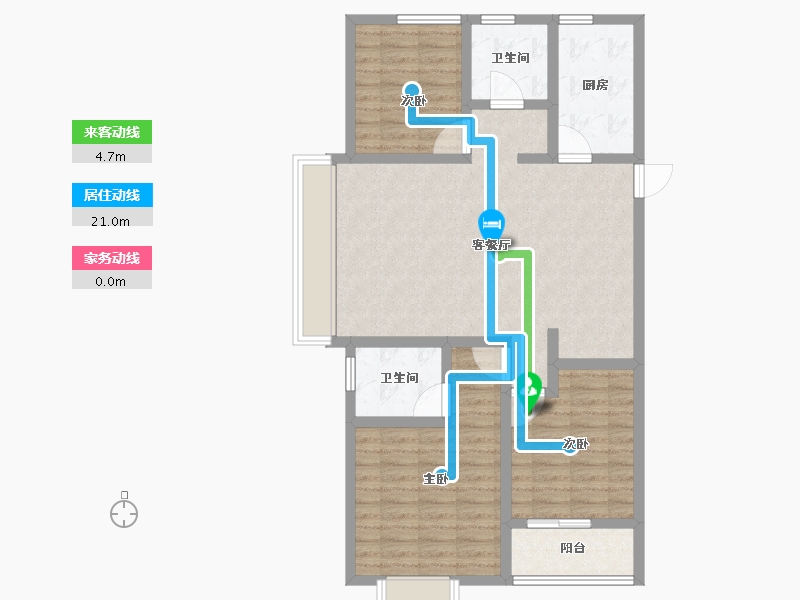 山东省-菏泽市-天华国际-94.40-户型库-动静线