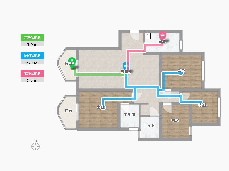 河南省-郑州市-瀚海思念城-98.00-户型库-动静线