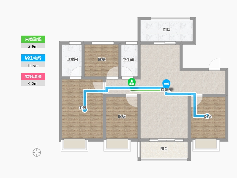 山东省-菏泽市-天华国际-115.20-户型库-动静线