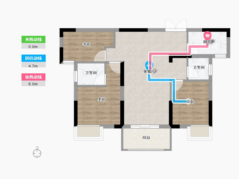 湖北省-黄冈市-红安汇景新城-66.05-户型库-动静线