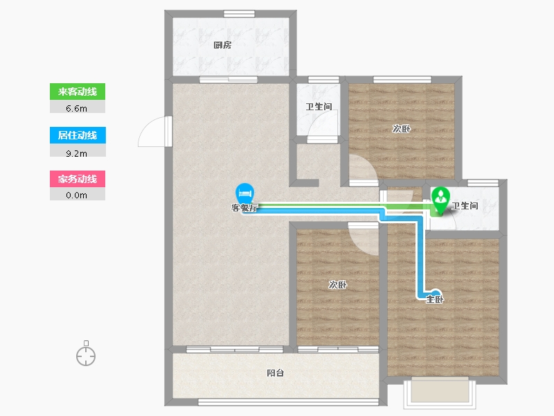 山东省-菏泽市-河畔清华-110.40-户型库-动静线