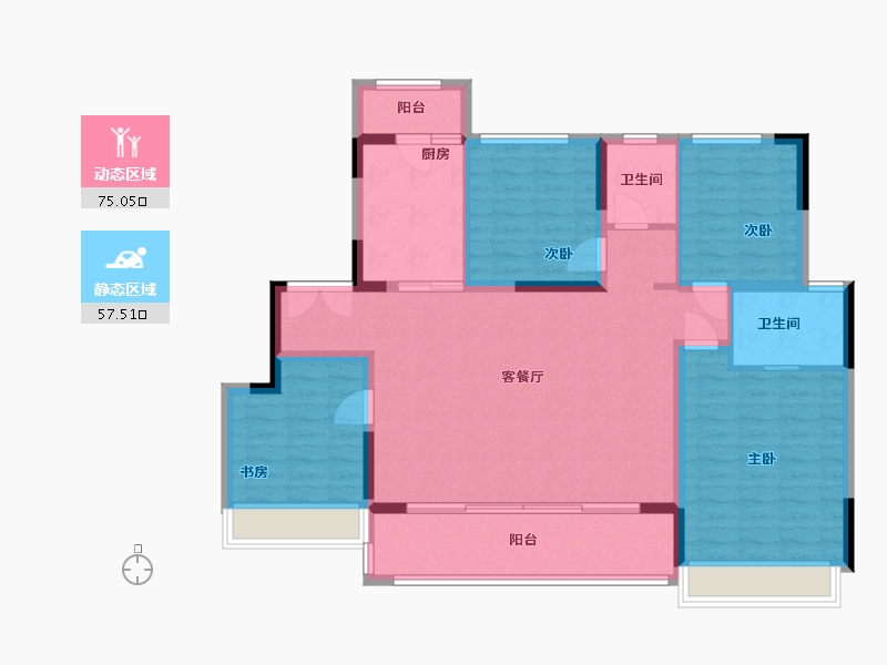 四川省-成都市-华建锦院-120.00-户型库-动静分区