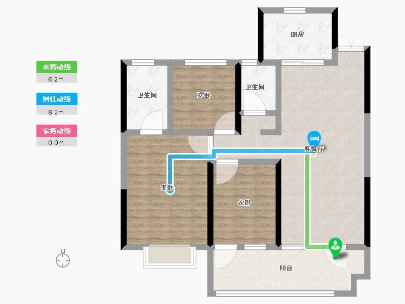 山东省-菏泽市-鲁商蓝岸公馆-102.40-户型库-动静线