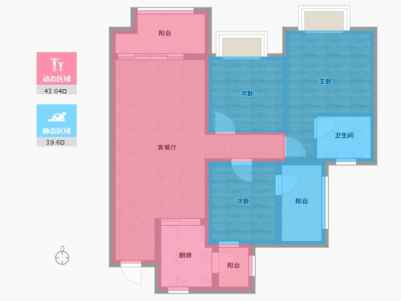 四川省-南充市-科华北辰天璞-72.43-户型库-动静分区