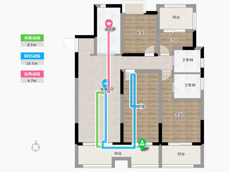 安徽省-阜阳市-红星国誉府-101.60-户型库-动静线