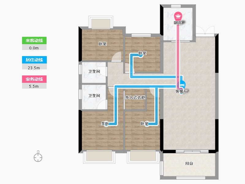 湖北省-黄石市-宏维·新城-107.48-户型库-动静线