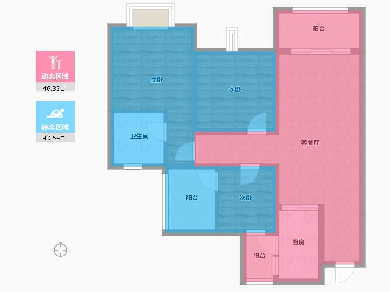 四川省-南充市-科华北辰天璞-79.01-户型库-动静分区