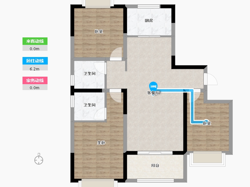 河南省-漯河市-瑞贝卡瑞和苑-98.33-户型库-动静线