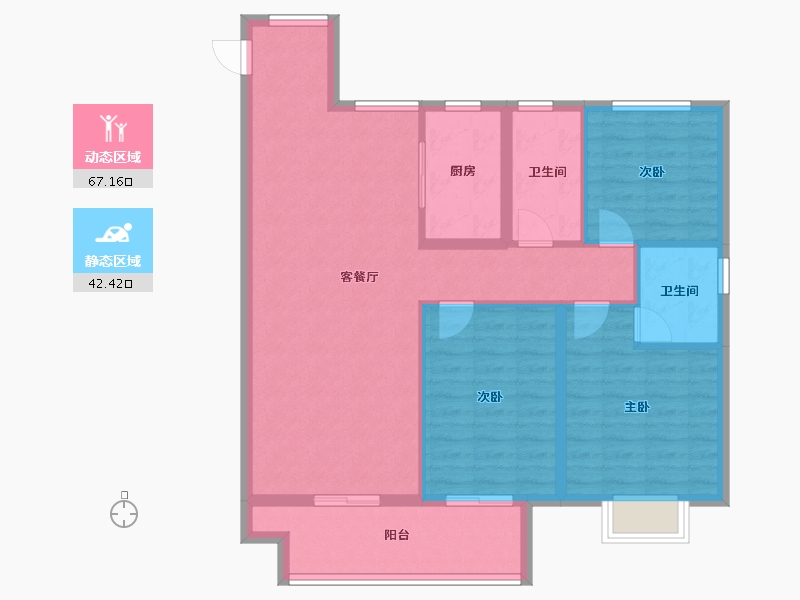 山东省-泰安市-宏尚·江山里-99.12-户型库-动静分区