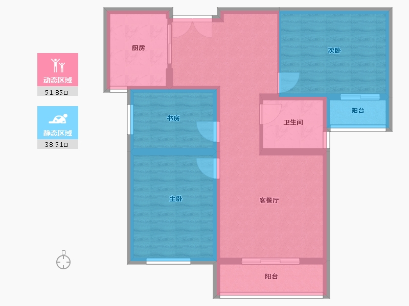 山西省-吕梁市-鑫飞佳苑商住区-80.22-户型库-动静分区