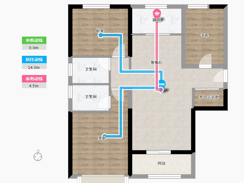 湖北省-黄石市-碧桂园·江湾城-82.48-户型库-动静线