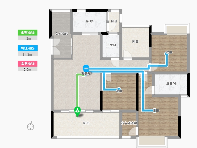 湖北省-荆州市-景湖美林湖畔-117.00-户型库-动静线