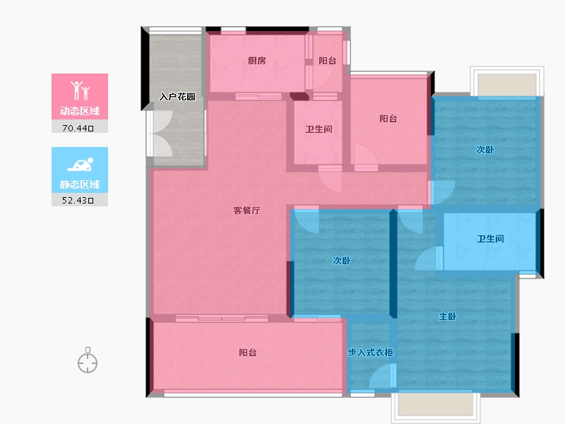 湖北省-荆州市-景湖美林湖畔-117.00-户型库-动静分区