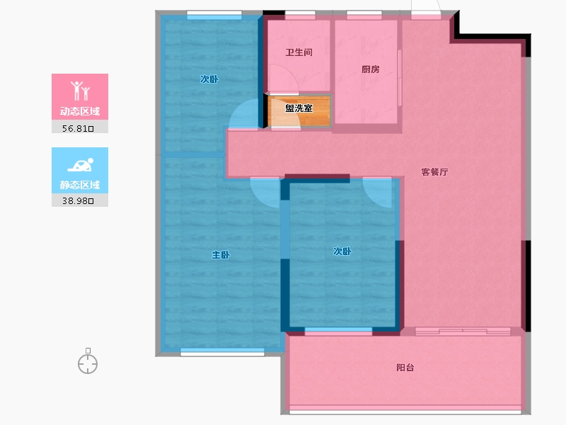 安徽省-阜阳市-绿城明月双清-87.19-户型库-动静分区