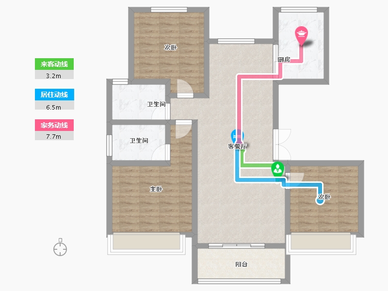 甘肃省-天水市-麓宸·河与时光-99.32-户型库-动静线