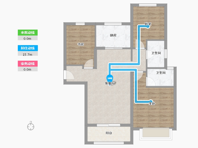 湖北省-黄石市-碧桂园·江湾城-74.71-户型库-动静线