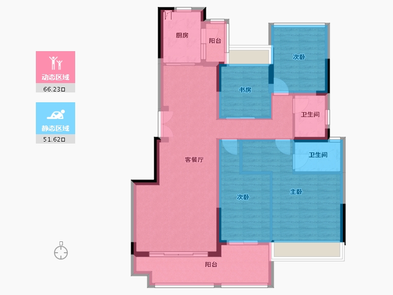 四川省-成都市-美的新城公园天下-125.00-户型库-动静分区