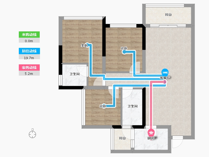 四川省-南充市-优筑紫御天骄-74.85-户型库-动静线