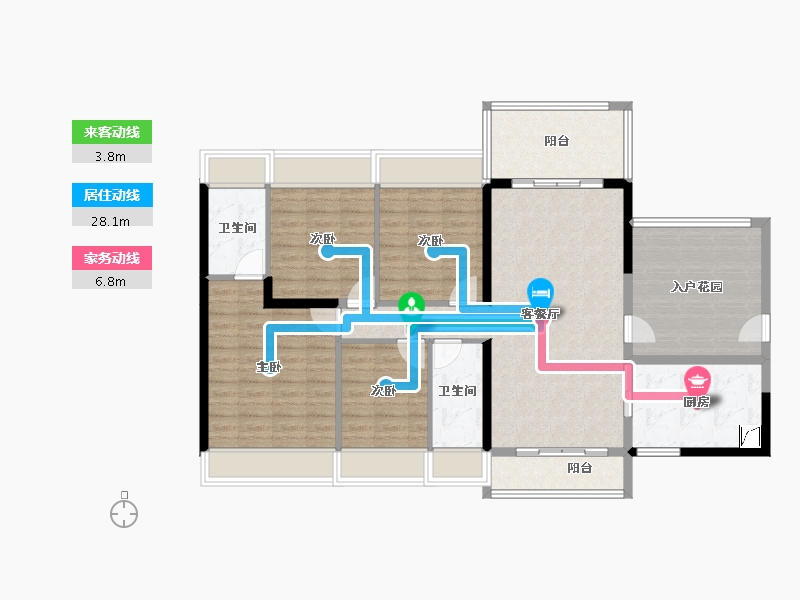 广东省-河源市-兴泰花园三期-116.79-户型库-动静线