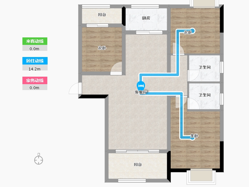 福建省-南平市-新城中心悦城-90.28-户型库-动静线