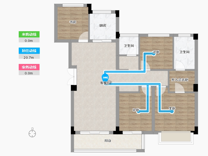 浙江省-金华市-商城朝阳万象-92.00-户型库-动静线