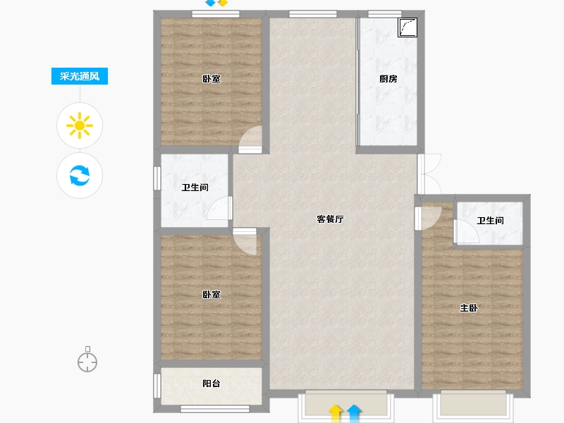 河北省-秦皇岛市-碣石明珠-121.89-户型库-采光通风