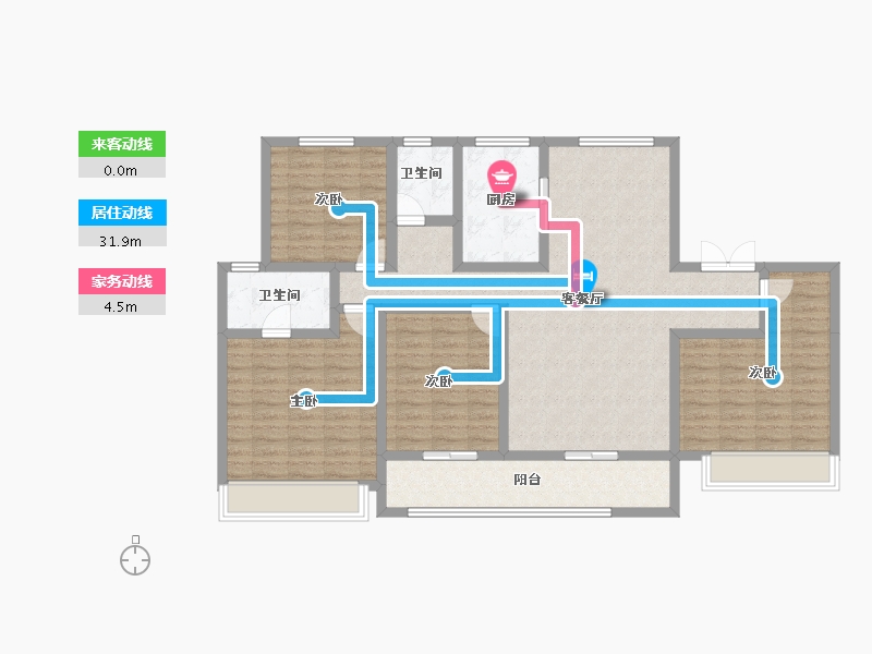 甘肃省-天水市-麓宸·河与时光-120.57-户型库-动静线