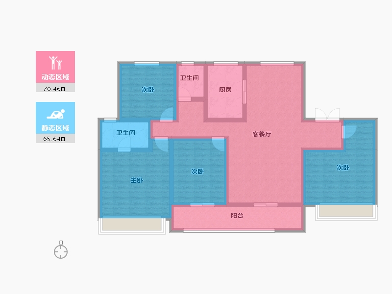 甘肃省-天水市-麓宸·河与时光-120.57-户型库-动静分区