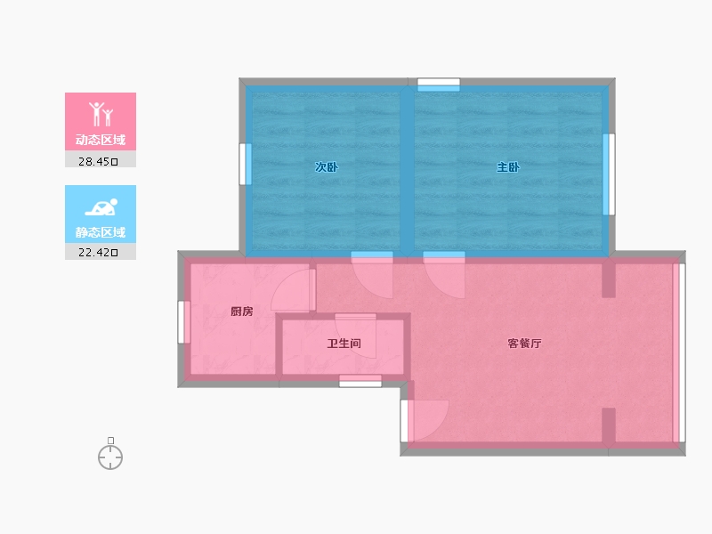 上海-上海市-机场新村-55.00-户型库-动静分区