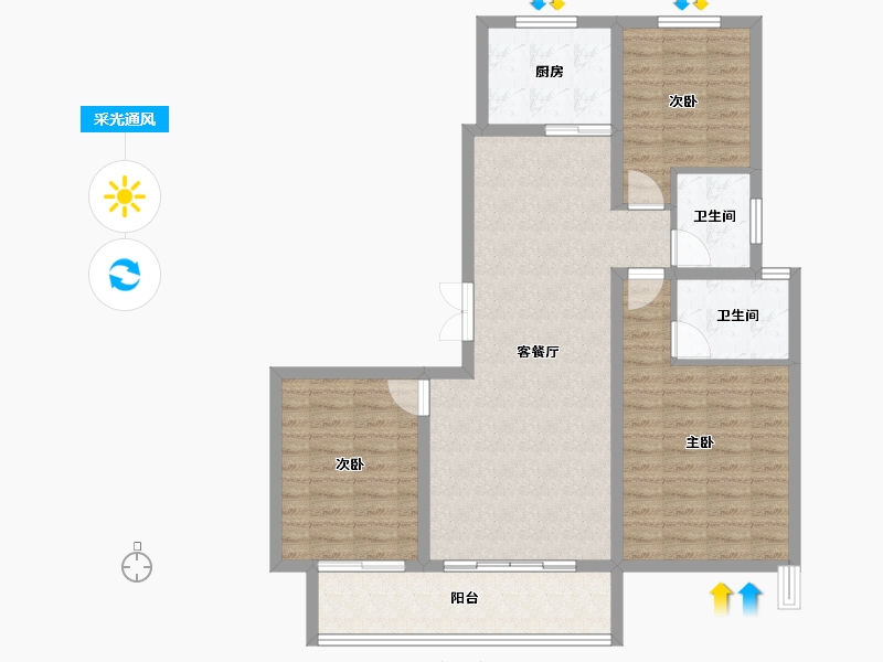 河南省-商丘市-常春藤畅馨园-98.01-户型库-采光通风