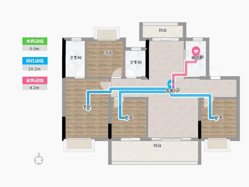 江西省-上饶市-晶科·滨江1号-103.56-户型库-动静线