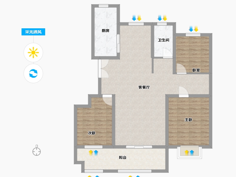 山东省-日照市-沭瑞康城-101.59-户型库-采光通风