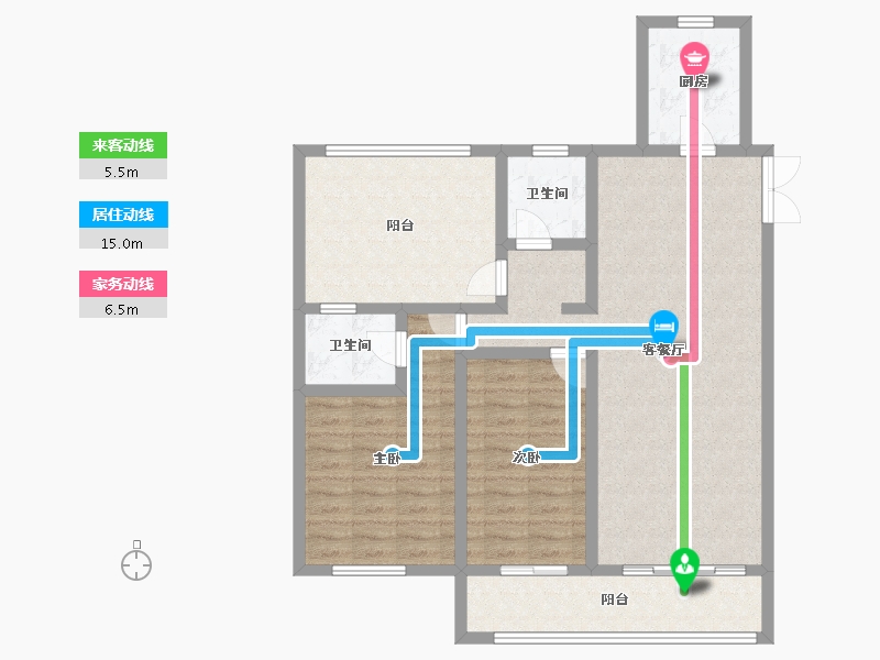 甘肃省-天水市-秦都·悦榕湾-100.84-户型库-动静线