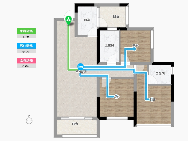 四川省-南充市-优筑紫御天骄-75.71-户型库-动静线