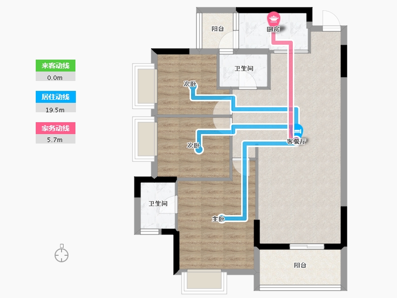 广东省-梅州市-兴宁胜雄花园-83.09-户型库-动静线