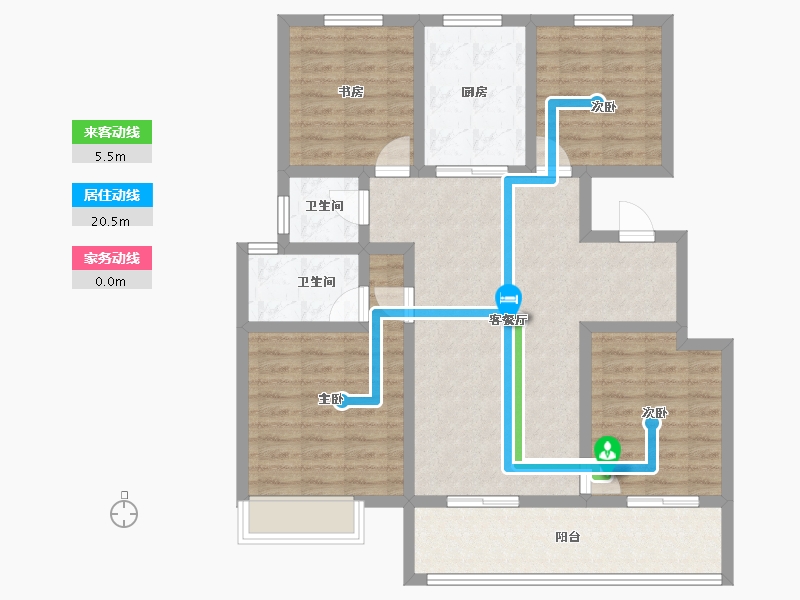 甘肃省-天水市-恒顺阳光城·翡丽湾-102.35-户型库-动静线