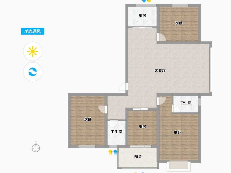 山西省-临汾市-石化小区二期-138.57-户型库-采光通风