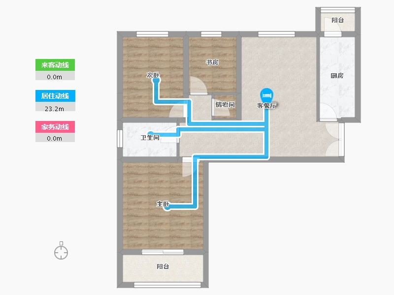 山西省-吕梁市-鑫飞佳苑商住区-74.76-户型库-动静线