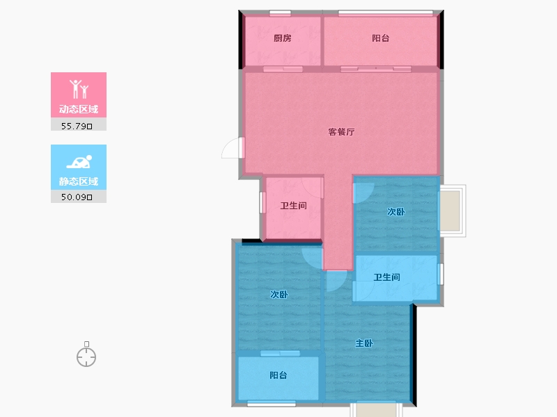 福建省-南平市-新城中心悦城-96.03-户型库-动静分区