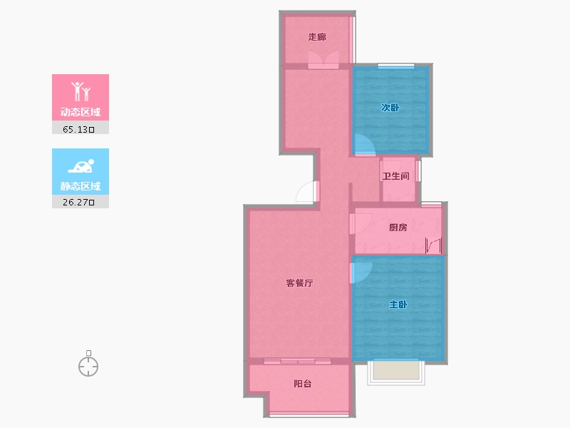 海南省-海口市-首开美墅湾-80.99-户型库-动静分区